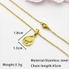 Cross-border foreign trade Virgin Mary prayer stainless steel teardrop-shaped golden necklace pendant for women, fashionable and simple collarbone chain gift Item Picture